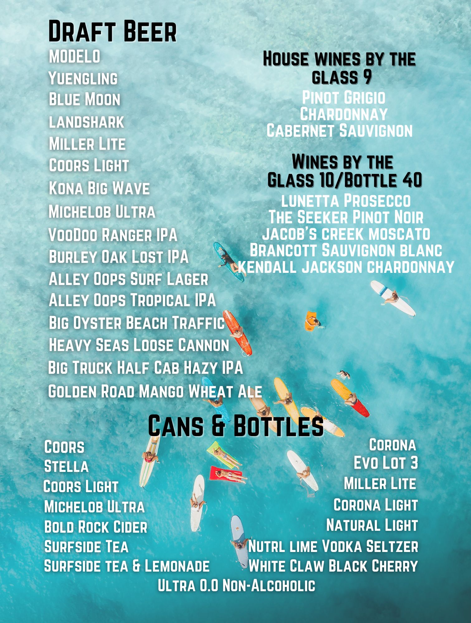 2025 Drink Menu Back