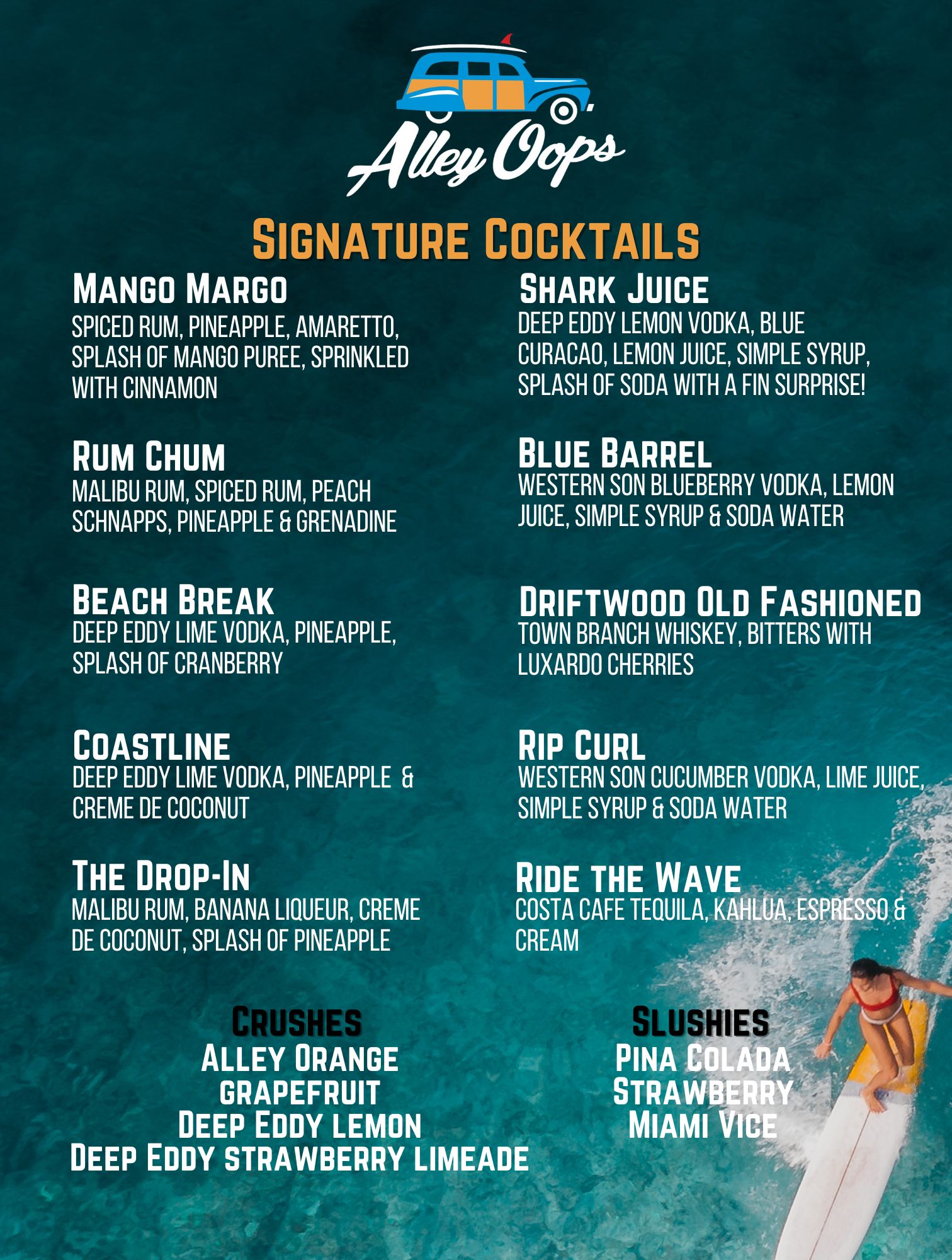 2025 Drink Menu Front
